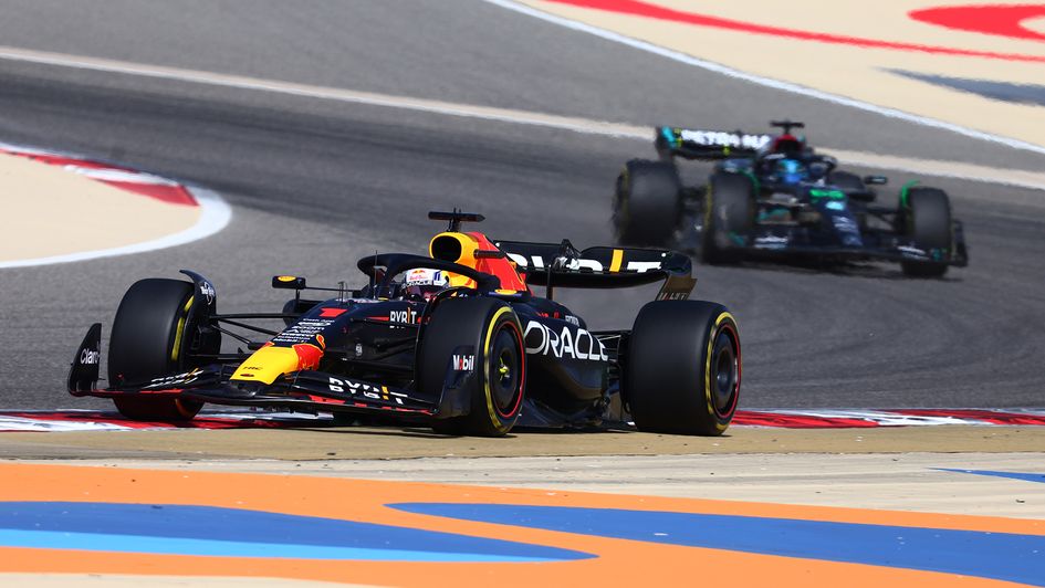 Max Verstappen leads George Russell in testing