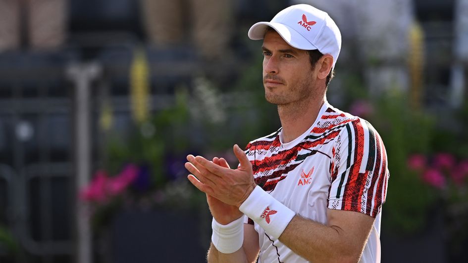 Andy Murray in action at The Queen's Club
