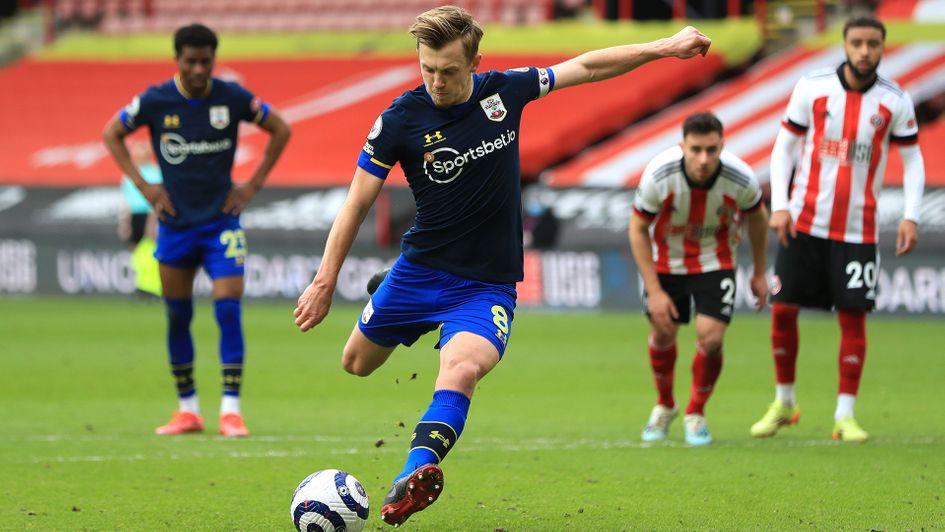 James Ward-Prowse scores his penalty against Sheffield United