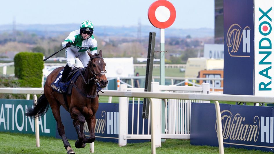 Jonjo O'Neill Jr celebrates on Wellington Arch