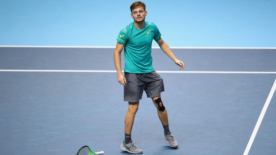 David Goffin dropped his racquet in surprise after clinching victory
