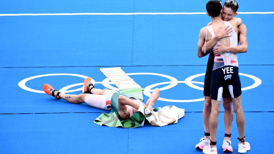 Triathlete Alex Yee, like team-mate Georgia Taylor-Brown, took silver on his Olympic debut