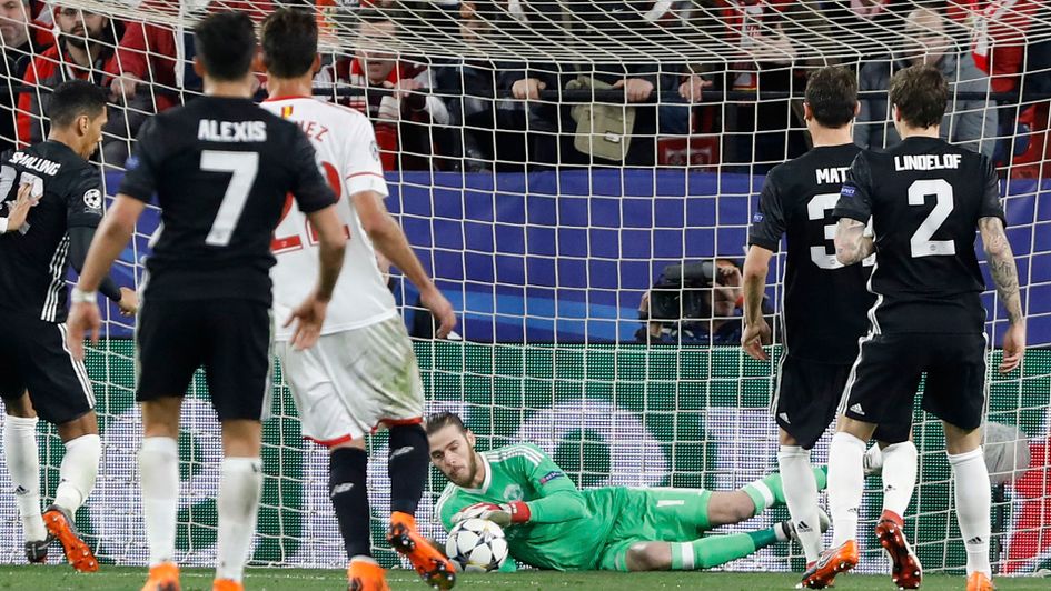 David de Gea kept it goalless between Sevilla and Manchester United
