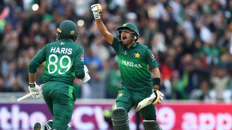 Babar Azam celebrates
