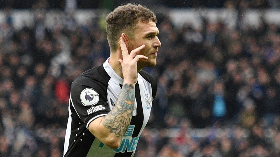 Kieran Trippier celebrates his winner for Newcastle