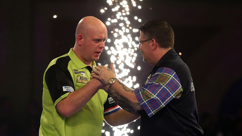 Michael van Gerwen thrashed Gary Anderson 6-1 in the semi-finals
