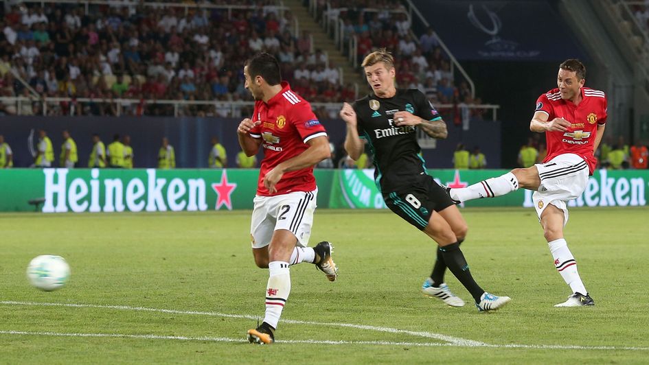 Nemanja Matic goes for goal against Real Madrid