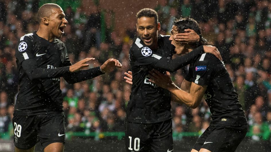 Kylian Mbappe, Neymar and Edinson Cavani were all on target