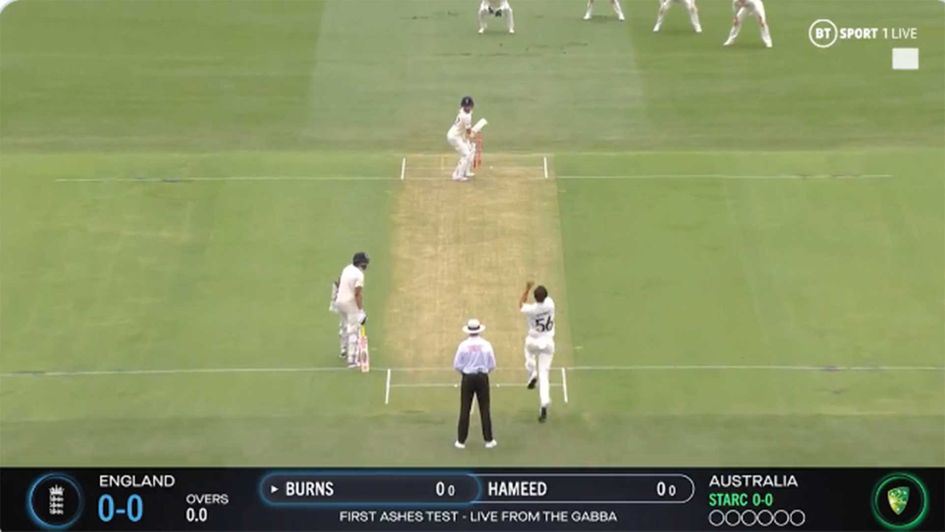 Scroll down to watch Rory Burns get bowled
