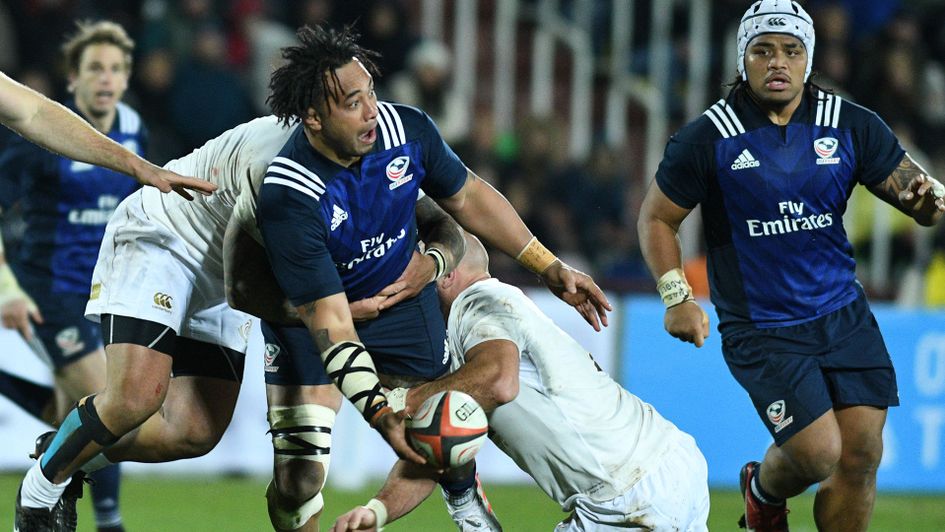 Forward Samu Manoa in action for the USA Eagles
