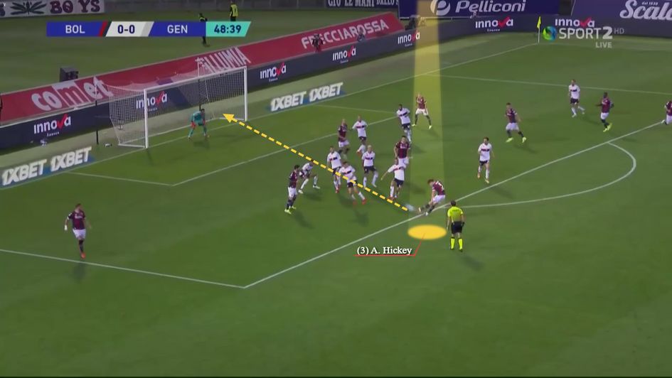 Brilliantly powered and placed finish from the edge of the box