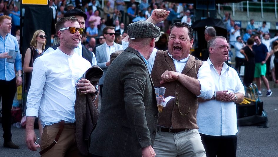 Happy punters at the races