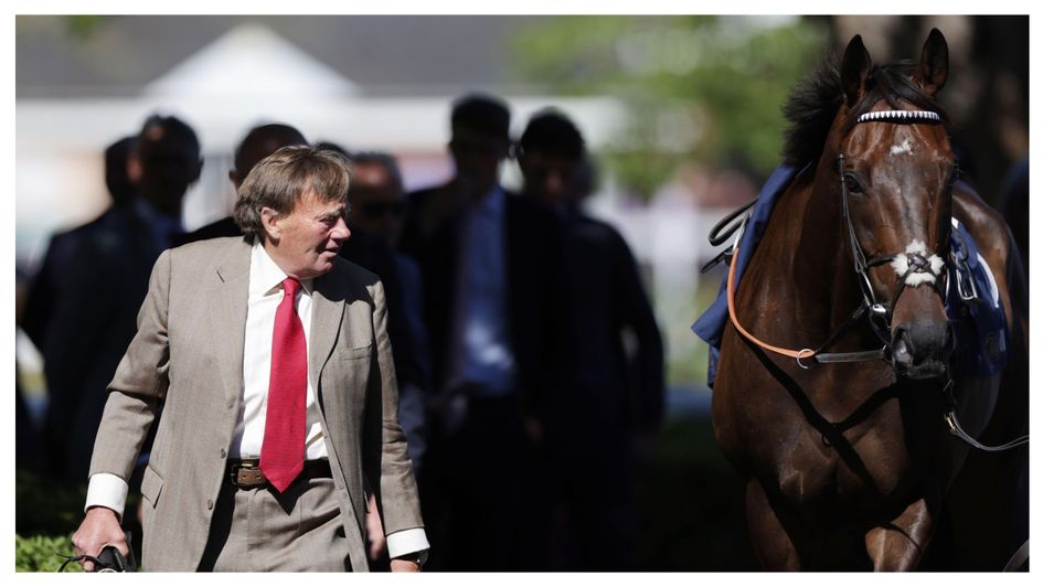 Nicky Henderson looks over Constitution Hill on Saturday