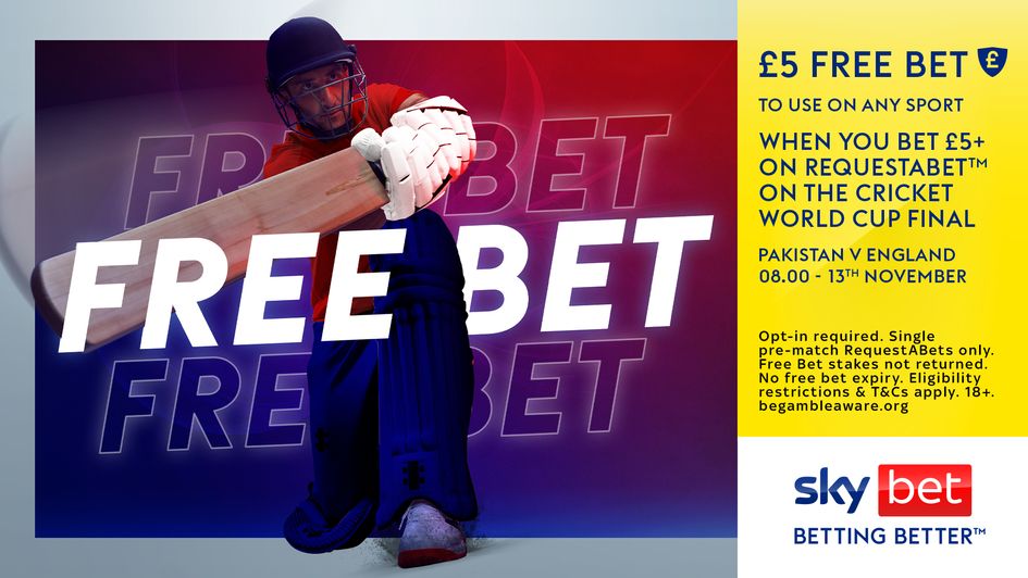 Get a free bet on the T20 World Cup final