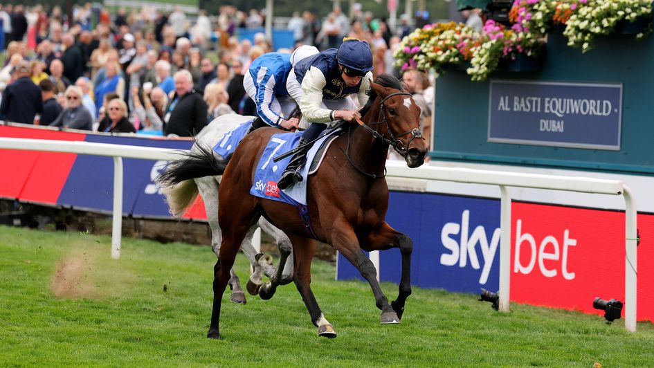 Royal Fixation wins the Sky Bet Lowther Stakes at York