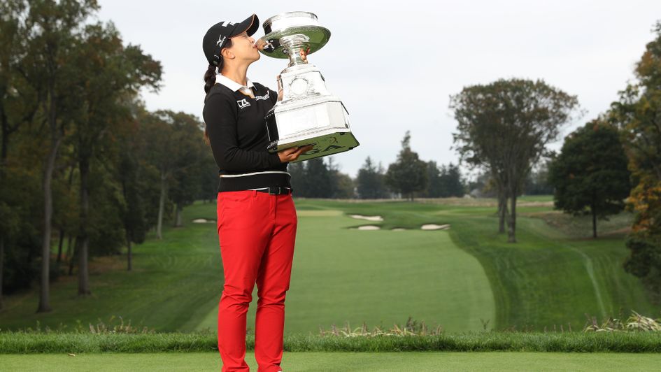 Kim Sei-young celebrates victory at the Women's PGA Championship