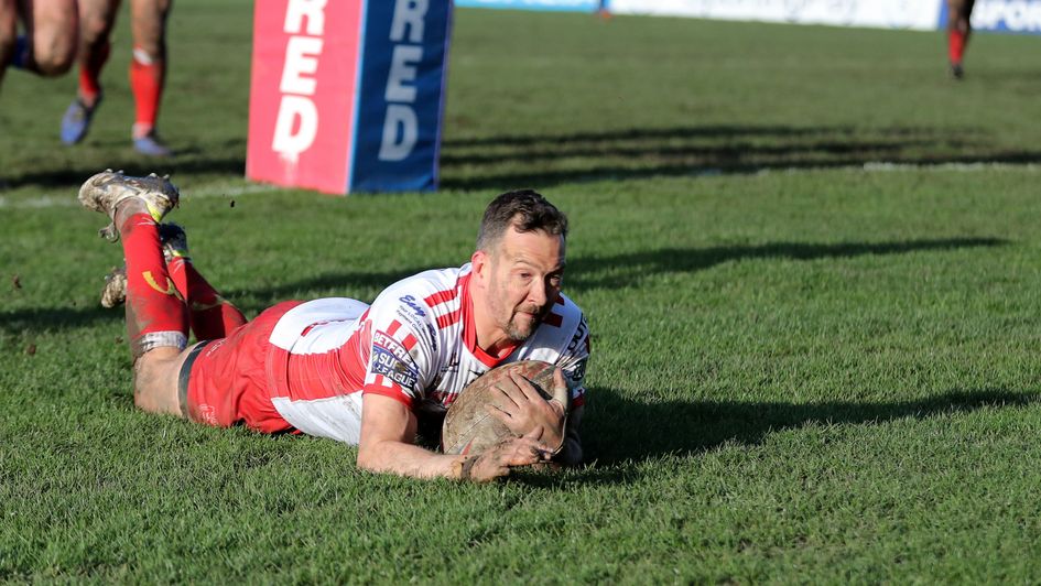 Hull KR's Danny McGuire scores a try during