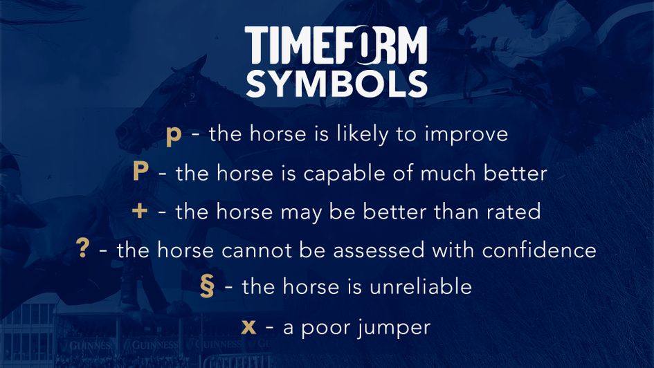 Timeform symbols