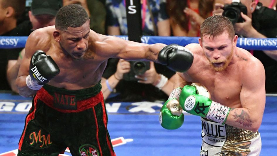 Daniel Jacobs in action against Saul 'Canelo' Alvarez