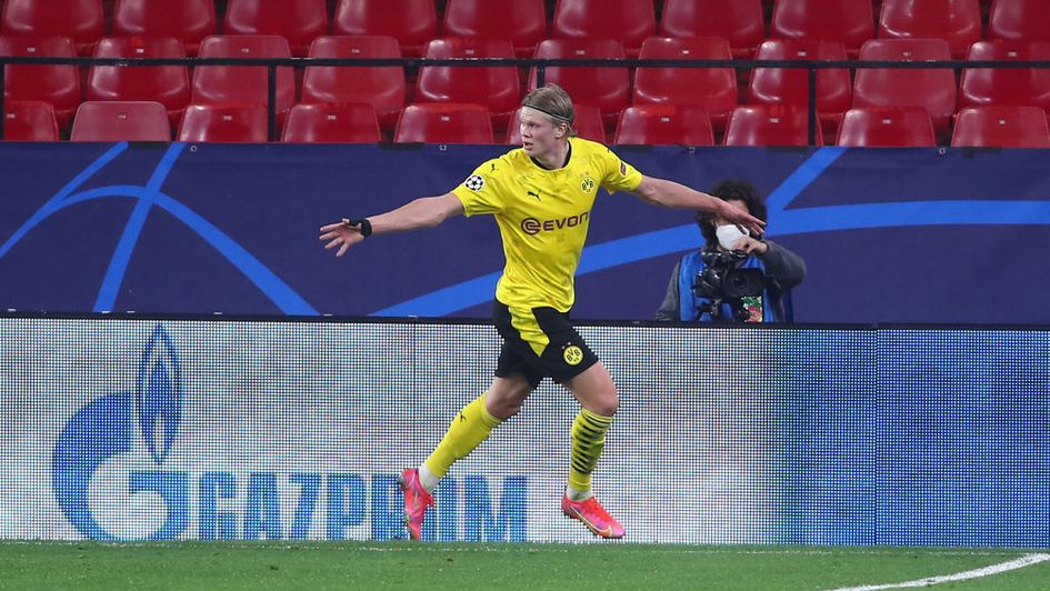 Erling Haaland scored twice as Borussia Dortmund edged out Sevilla