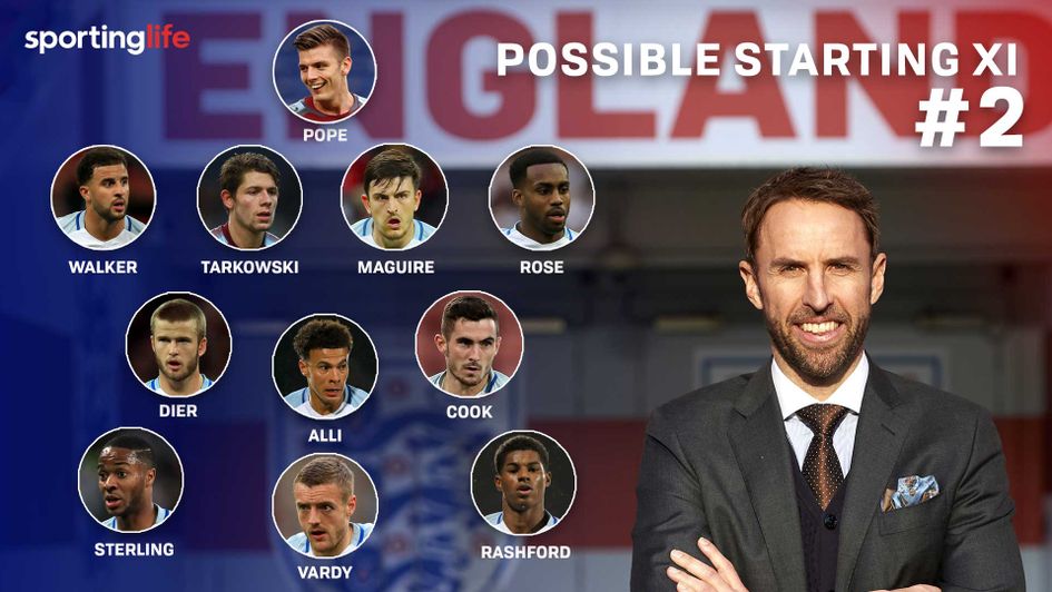 England starting XI: 4-3-3