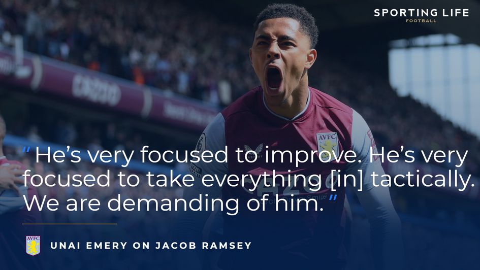 Aston Villa boss Unai Emery on Jacob Ramsey