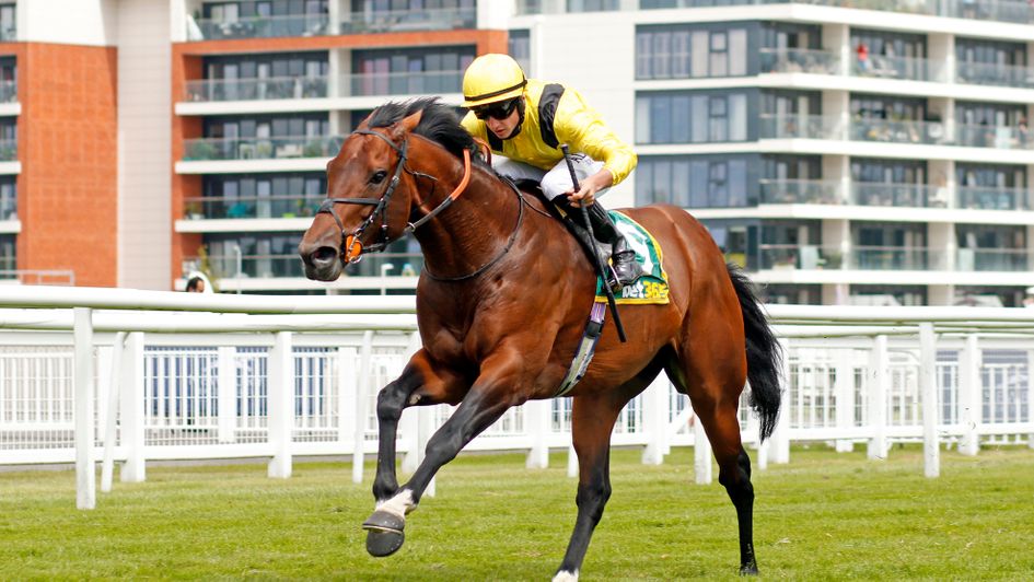 Nahaarr, ridden by Tom Marquand, wins in great style at Newbury