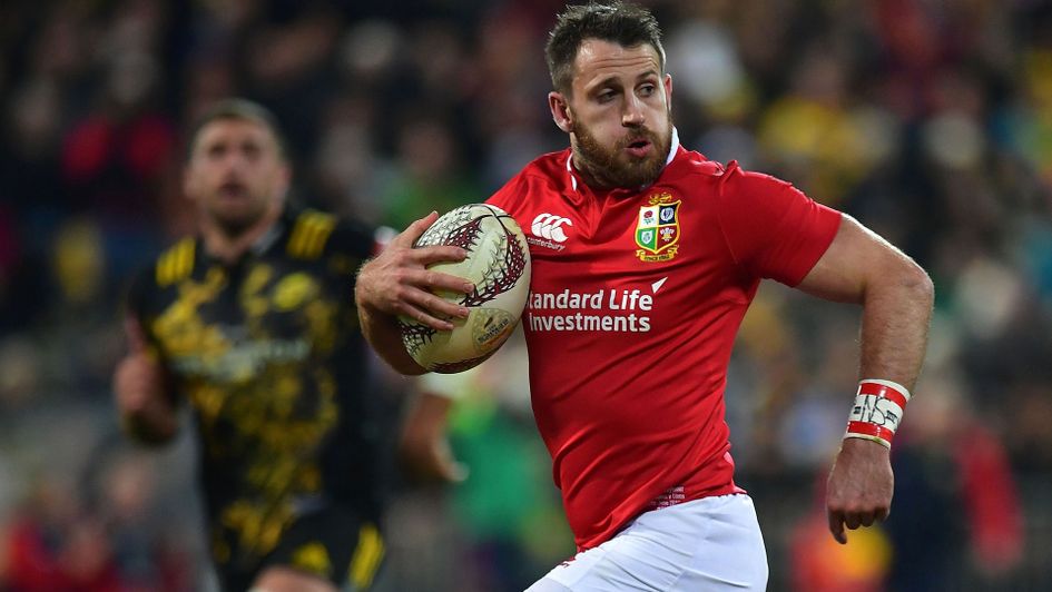 Tommy Seymour scores the first of his two tries