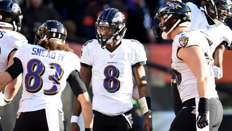 Quarterback Lamar Jackson in action for the Baltimore Ravens in the NFL
