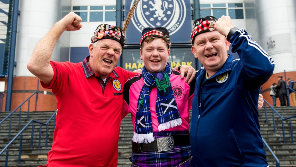 Scotland fans before the game against Malta
