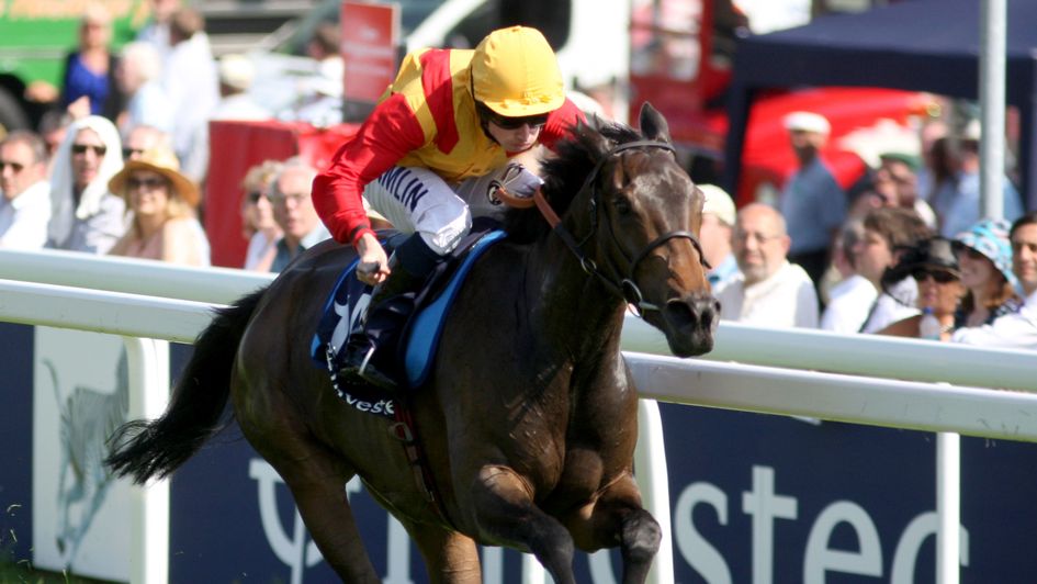 Snow Fairy on her way to winning the Oaks