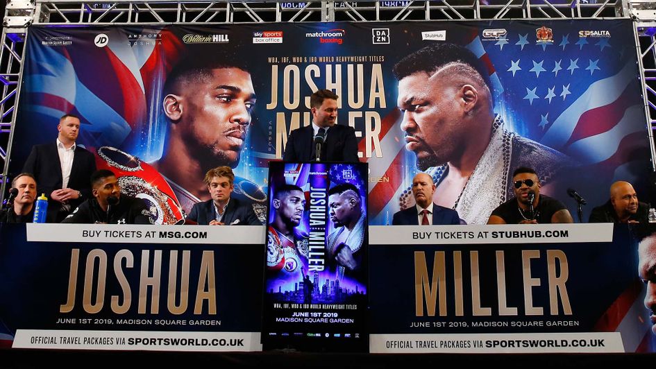Anthony Joshua and Jarrell Miller will clash in June at Madison Square Garden