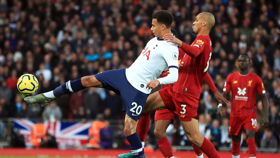 Dele Alli in action at Anfield
