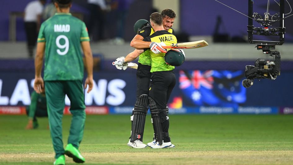 Celebrations for Matthew Wade and Australia