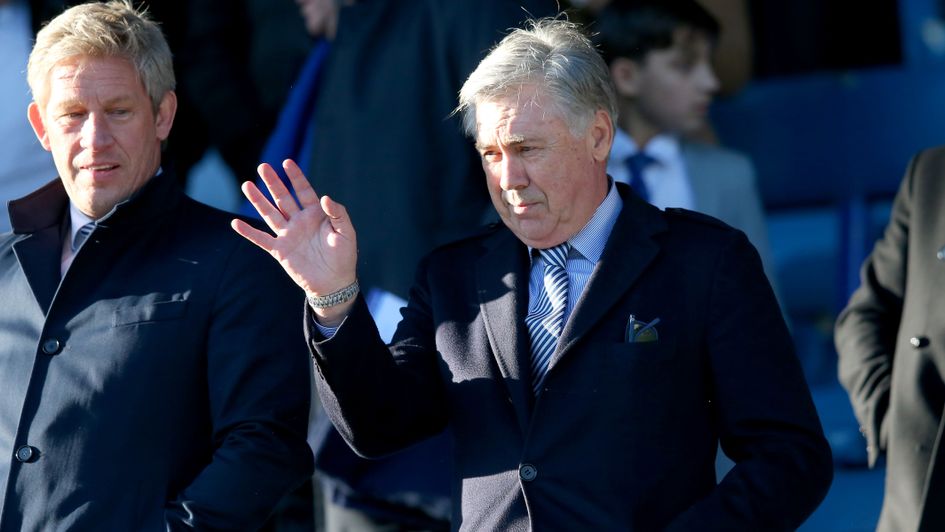 Carlo Ancelotti: New Everton boss pictured at Goodison ahead of their clash with Arsenal