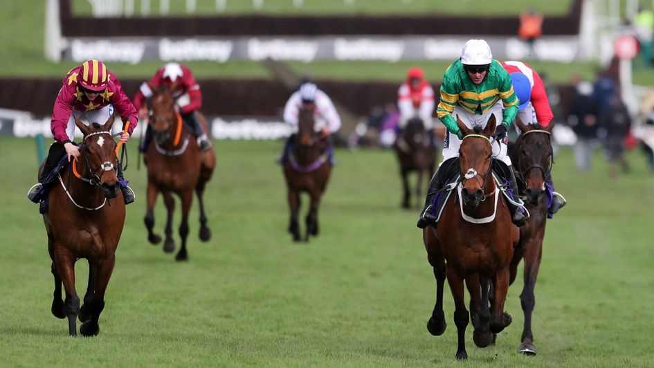 Champ (green and gold silks) wins the RSA Chase