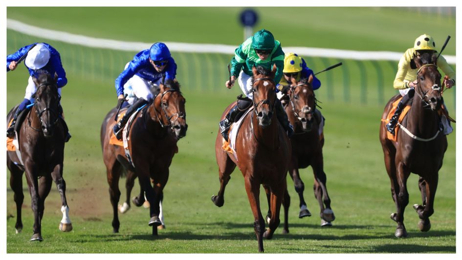 Haffner (centre) wins the Royal Lodge