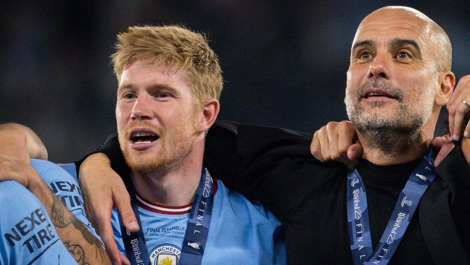 Kevin De Bruyne and Pep Guardiola