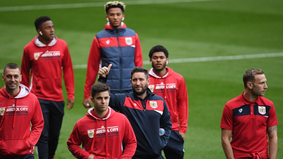 Lee Johnson and his Bristol City players