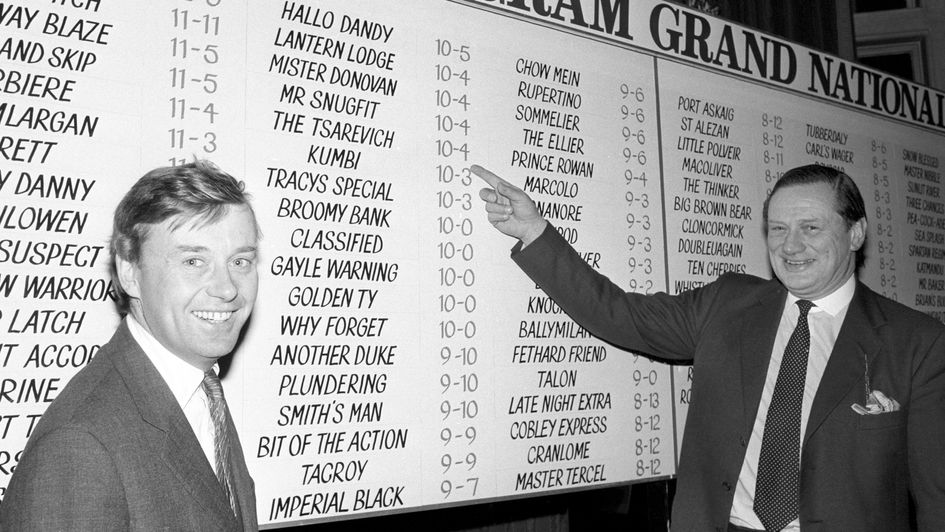 Nicky Henderson at the 1986 Grand National weights lunch