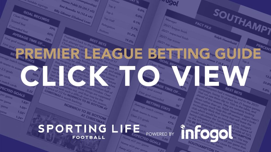 CLICK TO VIEW Sporting Life's Premier League 21/22 betting guide