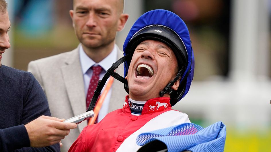 Frankie Dettori is all smiles after Inspiral's win