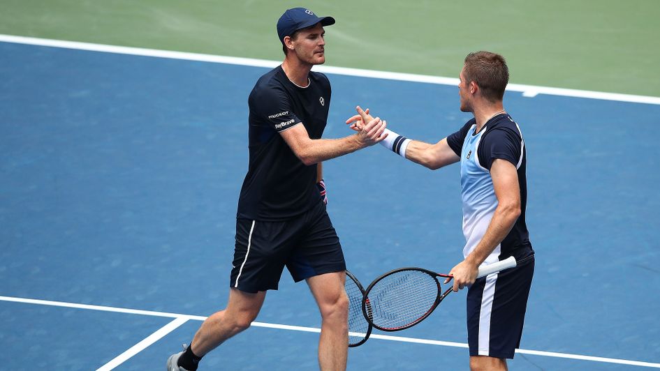 Jamie Murray, left, with doubles partner Neal Skupski