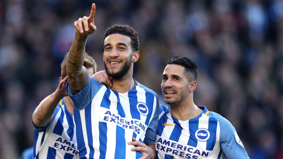 Connor Goldson celebrates