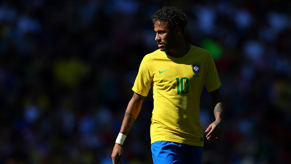 Neymar in action for Brazil
