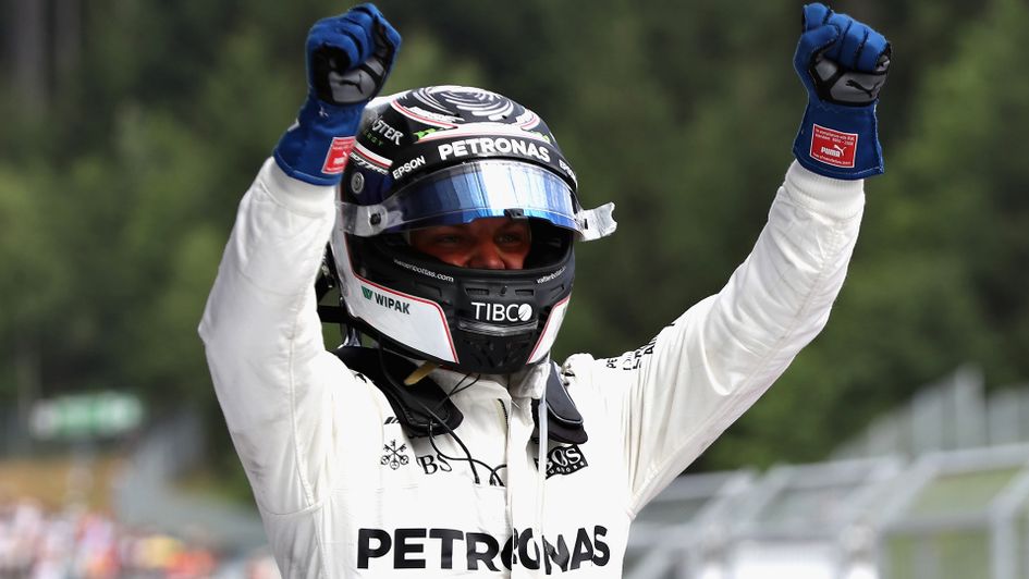 Valtteri Bottas celebrates