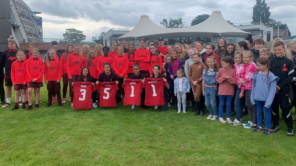 Local children enjoy a sporting masterclass at Aintree
