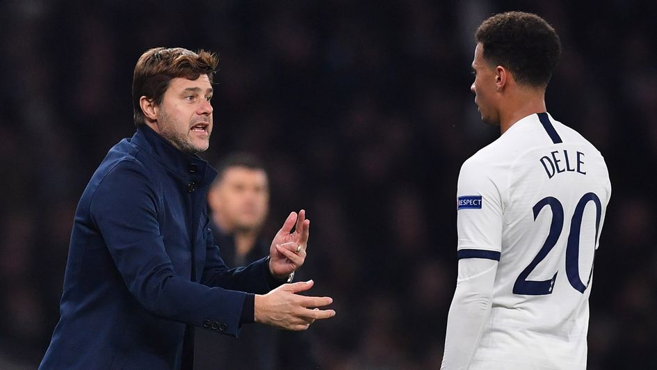 Mauricio Pochettino: Spurs boss gives instructions to Dele Alli in their 5-0 Champions League win over Red Star