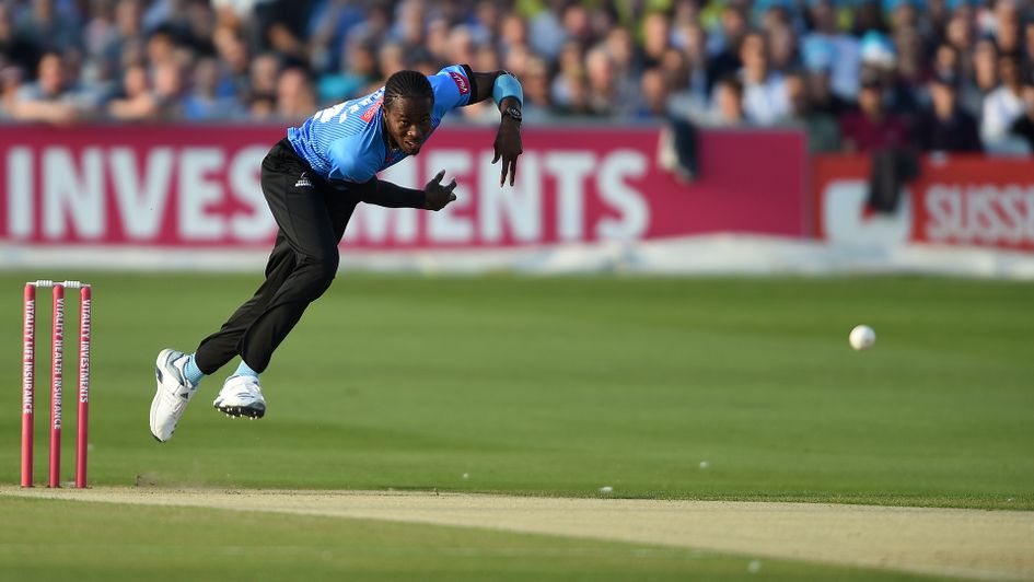 Jofra Archer in action for Sussex