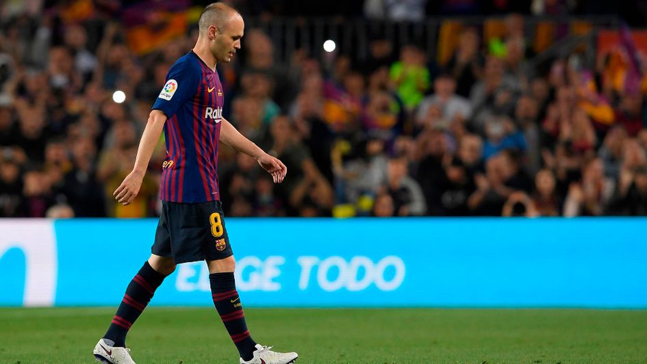 Andres Iniesta on his last appearance for Barcelona